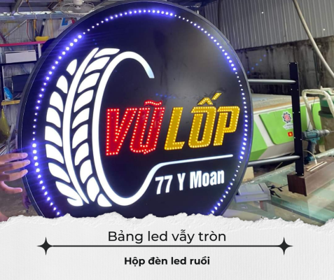 hộp đèn led tròn